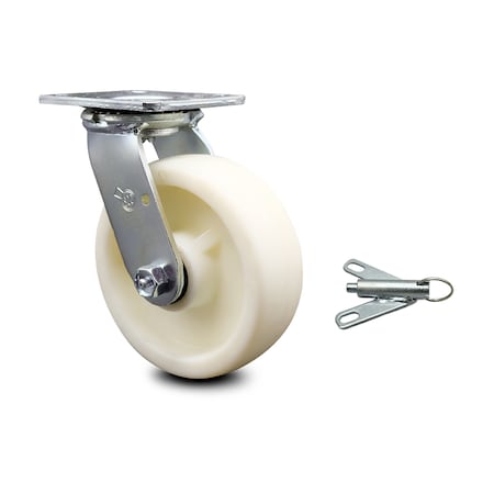 Service Caster 6 Inch Nylon Swivel Caster with Ball Bearing and Swivel Lock SCC-30CS620-NYB-BSL